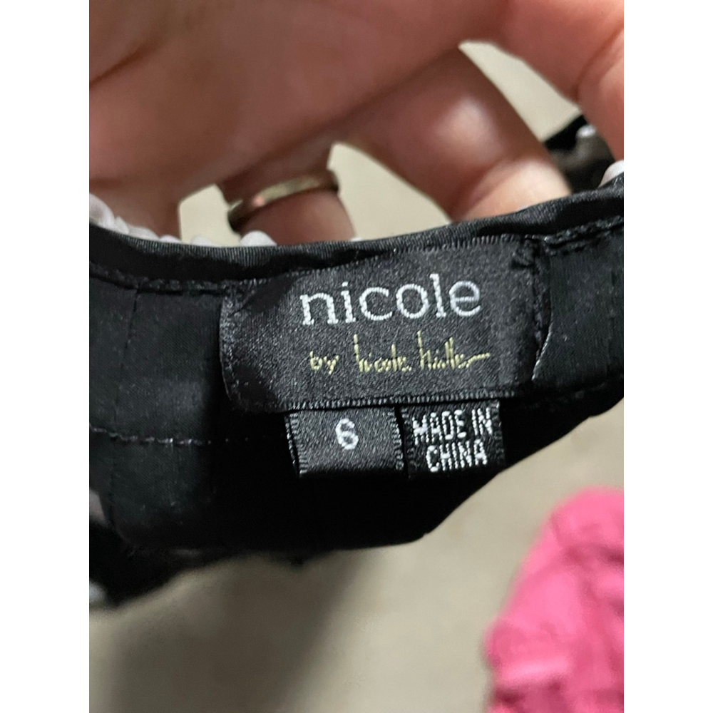 Women's Nicole by Nicole Miller Black & White Tank Top Size 6 - Picture 4 of 4